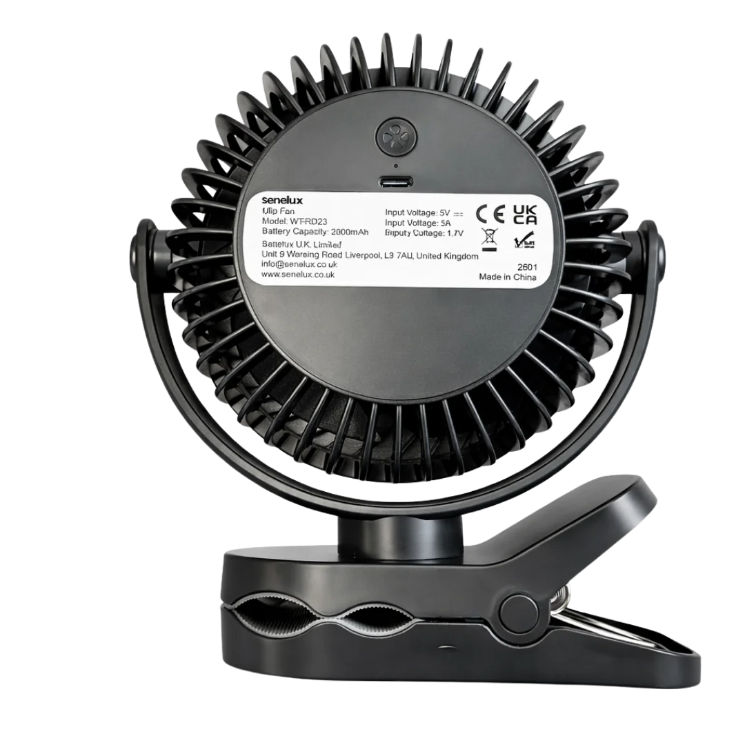 Senelux 5" Wireless Clip-On Fan