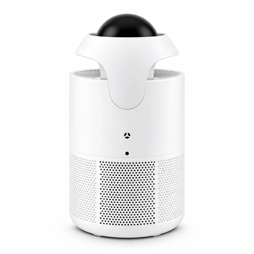 The back of a Senelux Air Purifier showing the plug port