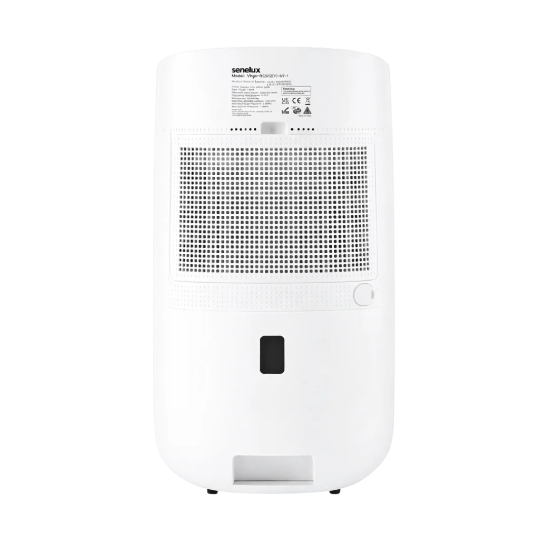 White dehumidifier with brand logo on a white background