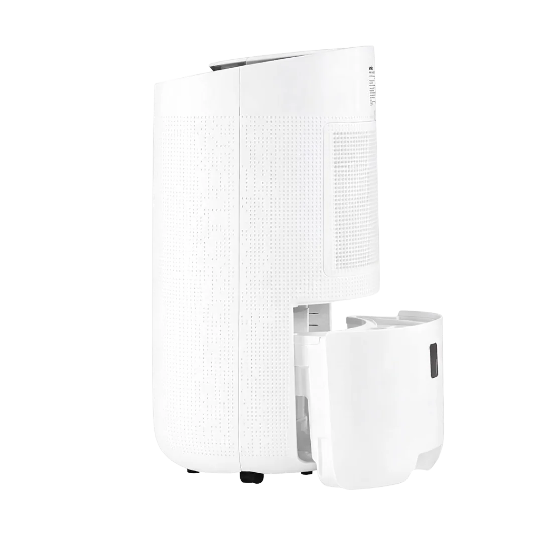 White air purifier on a white background