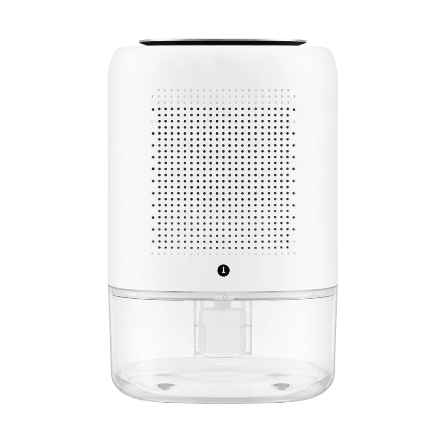 the back of a dehumidifier with a plug port that can be seen on the back