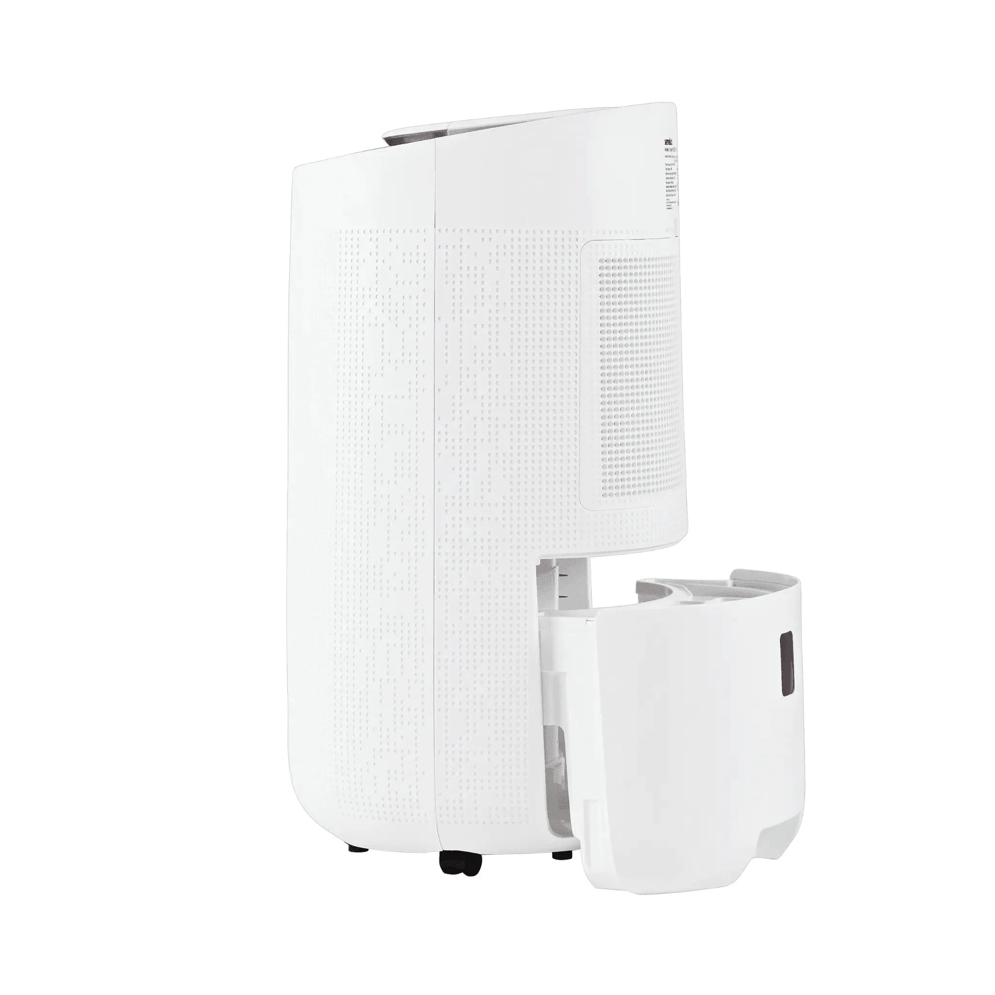 White dehumidifier on a white background