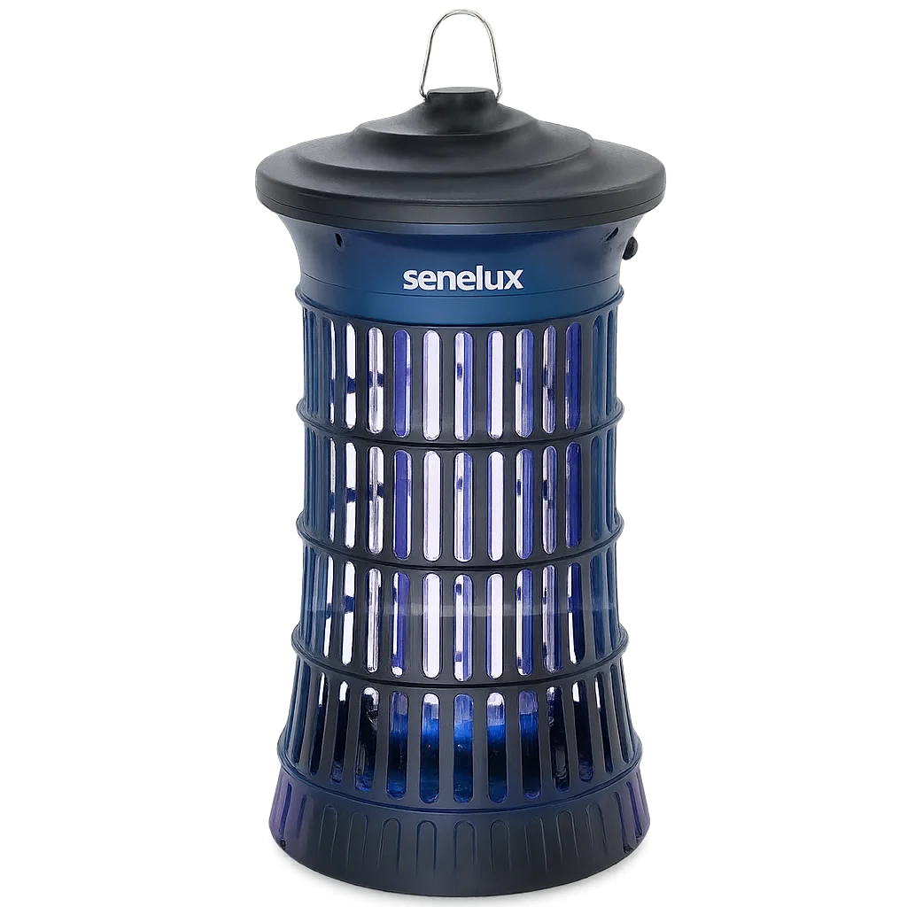 Senelux mosquito zapper on a white background
