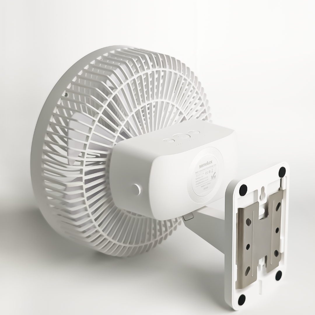 Senelux 10 Inch Wall Fan- Great Home Cooling For Bedrooms, Living Rooms and Kitchen Cooling