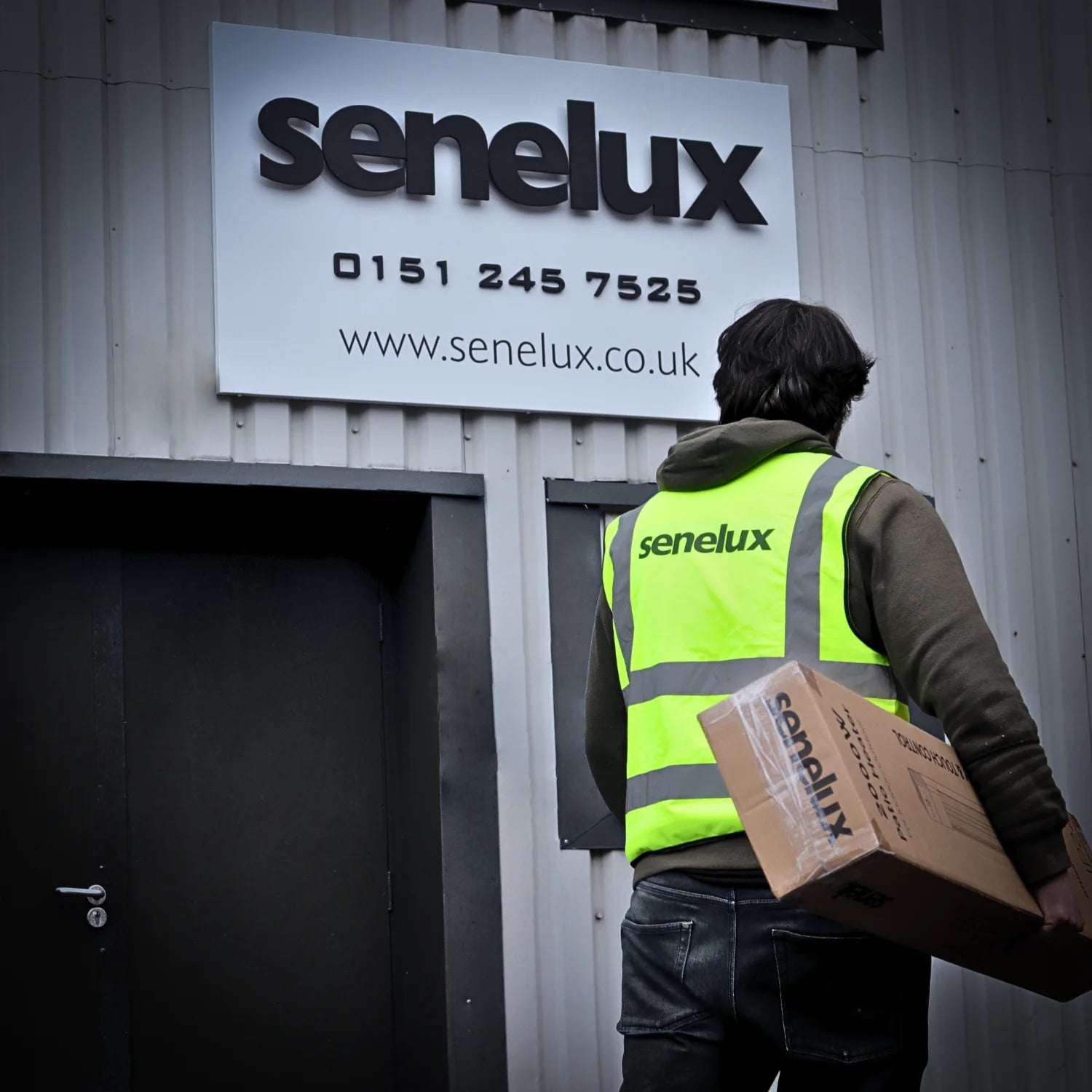A Senelux warehouse specialist bringing in a new delivery of home appliances