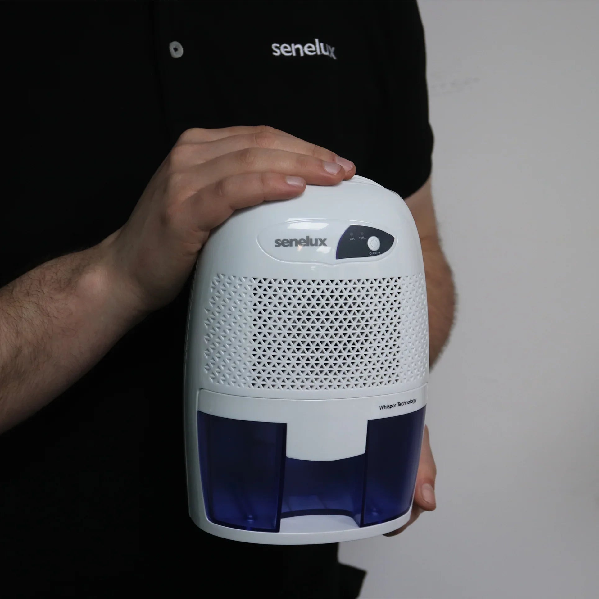 A photo of a Senelux engineer designing a brand new Senelux Mini Dehumidifier.