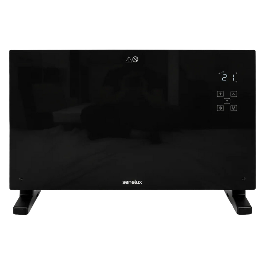 Black Glass Panel Heater with Wifi Controls