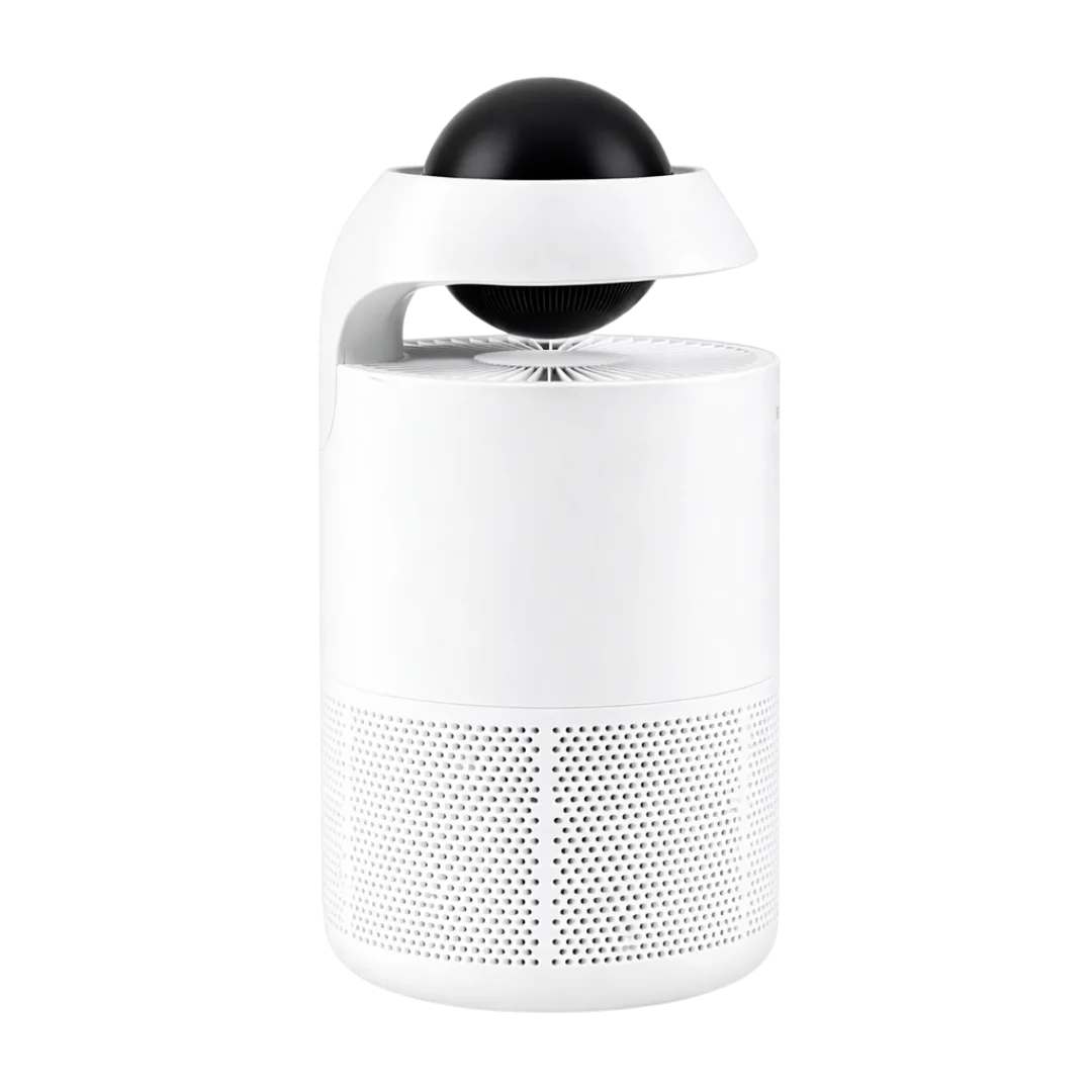 The side of a white Senelux air purifier