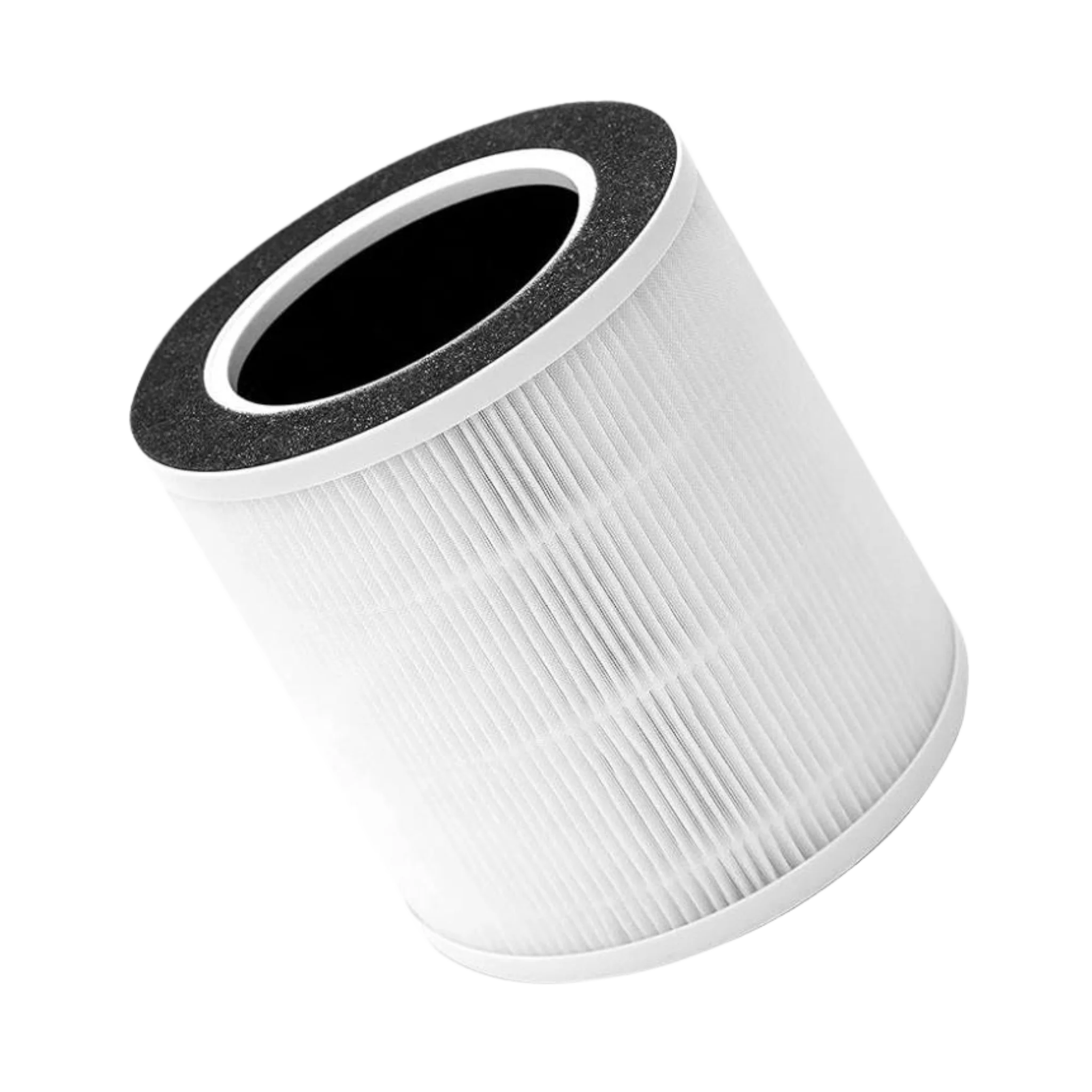 A picture of an Air Purifier advanced HEPA filter against a white background at a diagonal angle