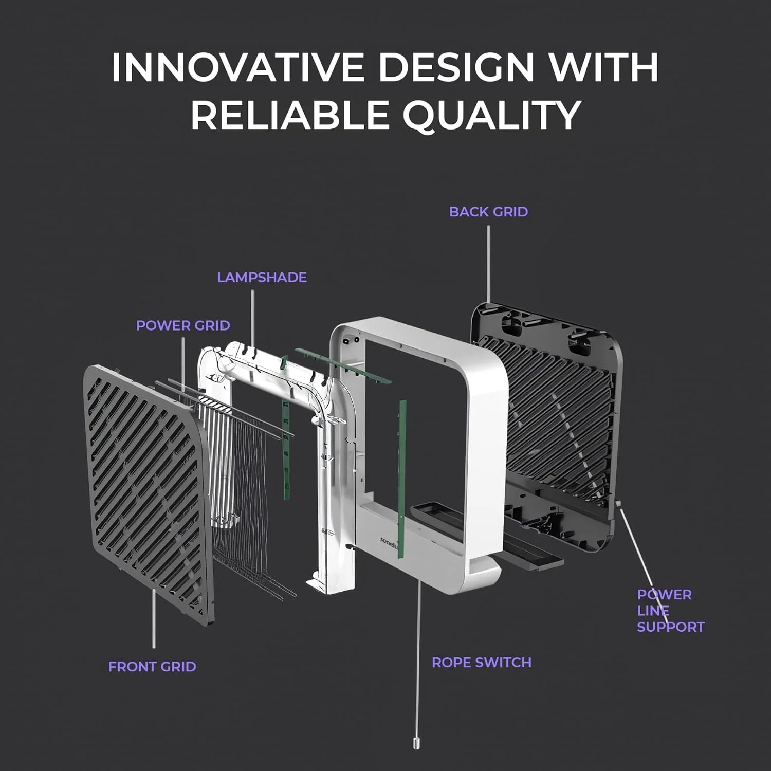 Refurbished - Senelux 5W Wall Mounted Bug Zapper with UV Light Lure
