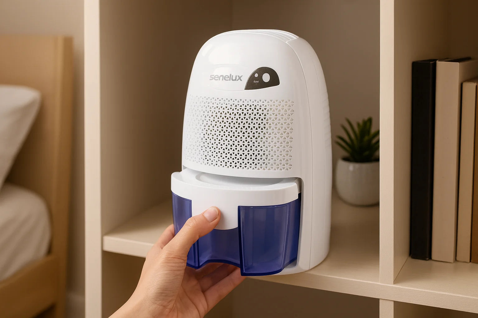 XROW-600B 500ml Mini Dehumidifier - Silent Dehumidifier Perfect for Bedrooms, Kitchens and Living Rooms