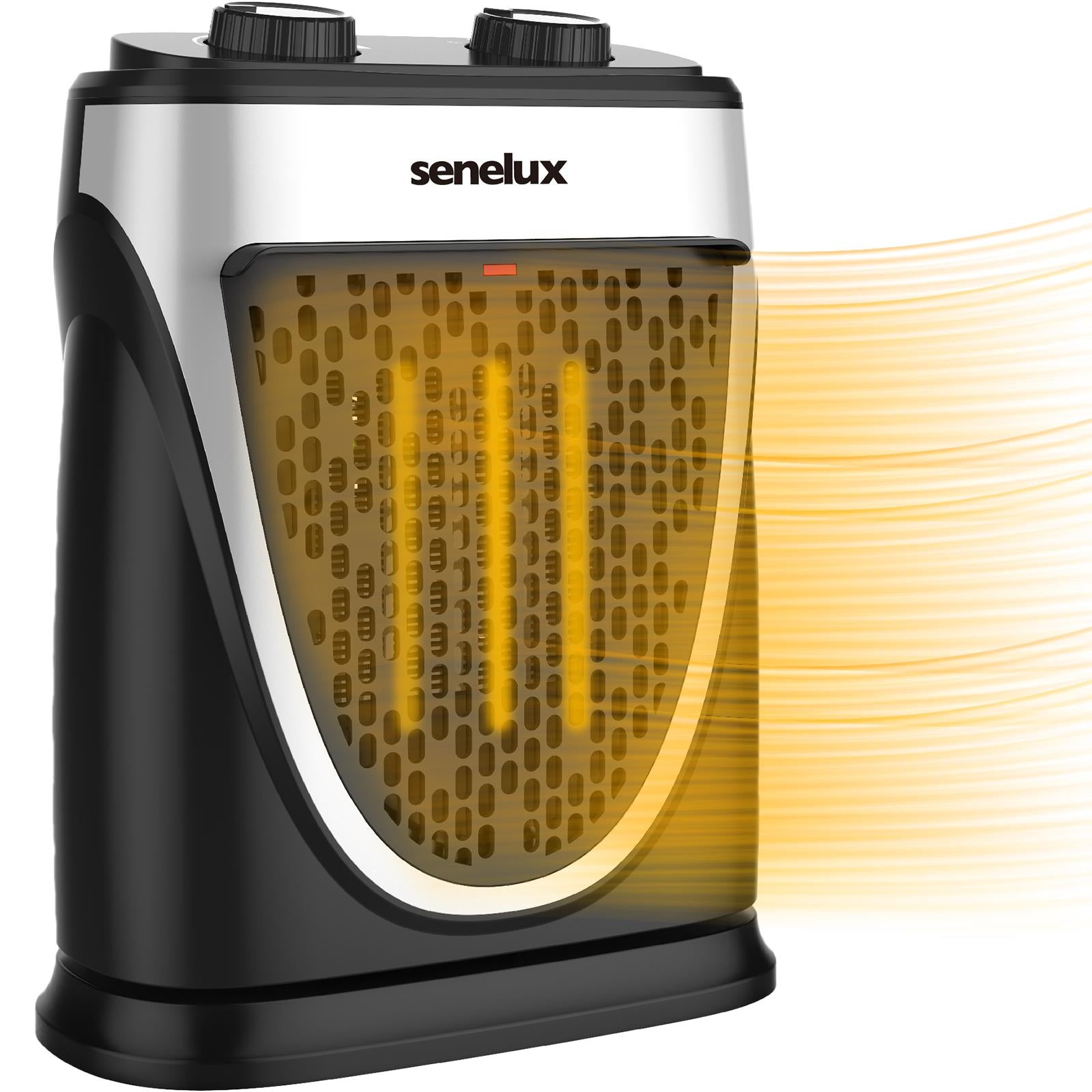 Senelux Mini Heater 1500W PTC Electric Ceramic Portable Heater with Adjustable Thermostat